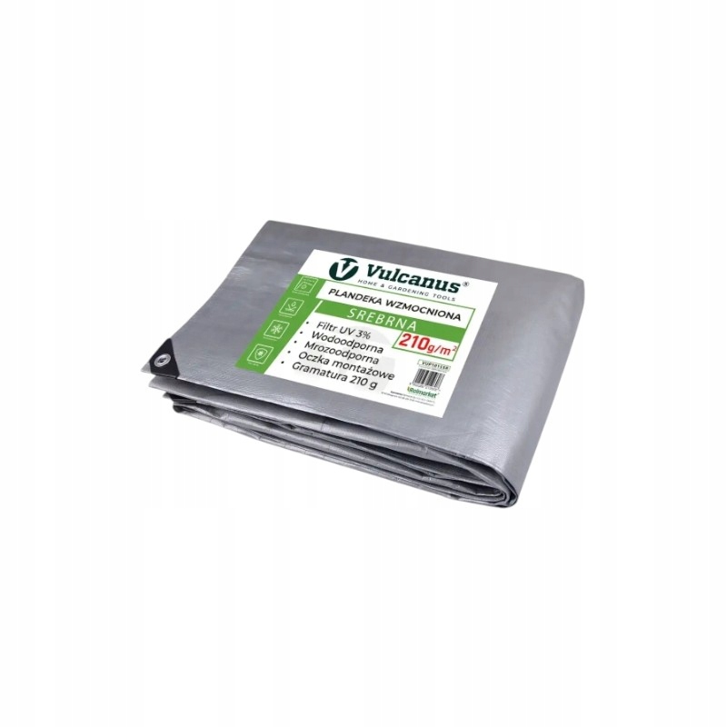 Plachta 210 g/m2 rozmer 8 x 10 m farba strieborná