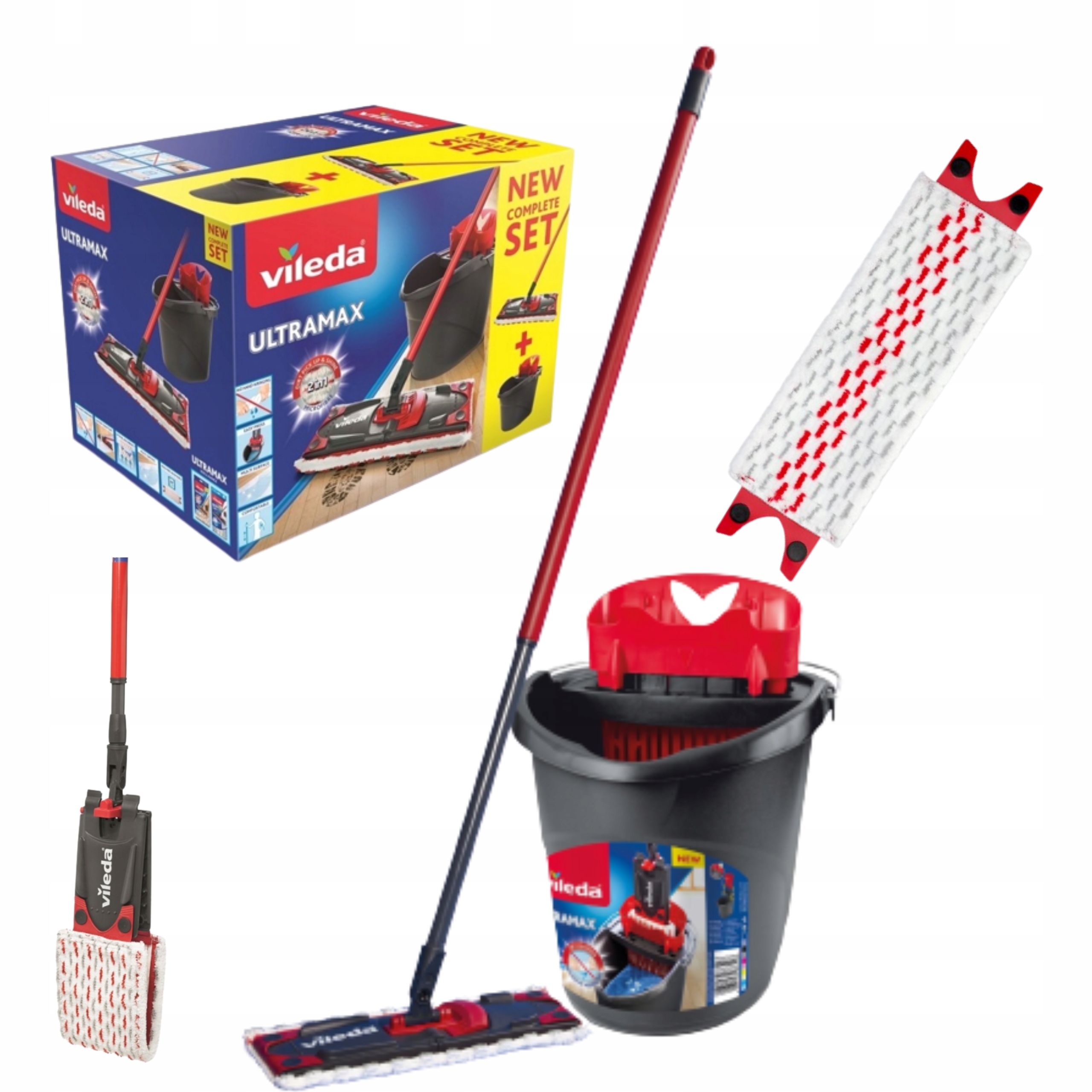 MOP VILEDA ULTRAMAX PŁASKI WIADRO WKŁAD ZESTAW 3W1 Marka WTK