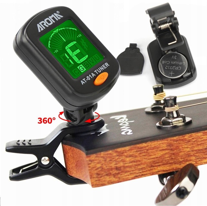 STROIK TUNER GITAROWY DO GITARY SKRZYPIEC UKULELE BASU TONER CHROMATYCZNY