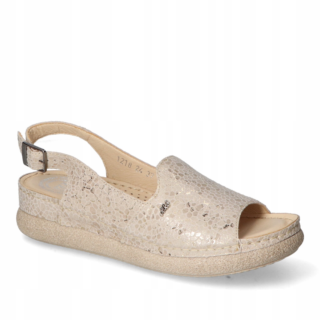 Sandály Waldi 1218 Béžové zlato 37