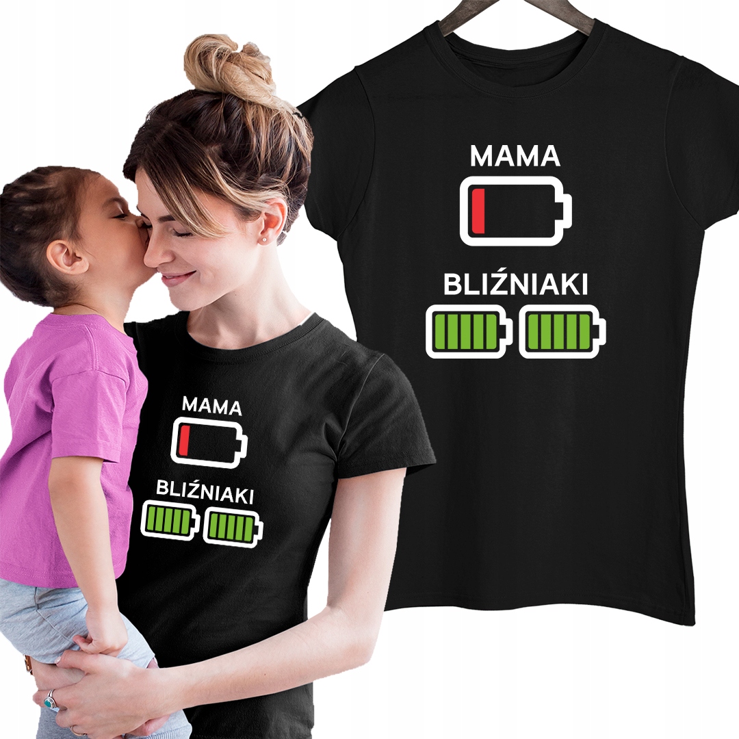 

Mama bliźniaków baterie Koszulka Dla Mamy