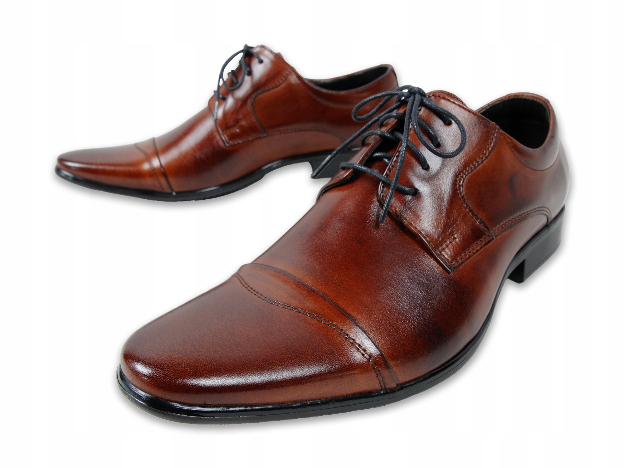 Skórzane Buty Tapi 1432 Brąz nr 42