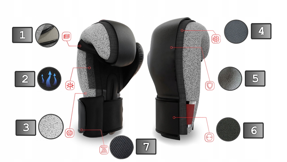 RĘKAWICE BOKSERSKIE SPARINGOWE CZANE MATOWE KICKBOXING TAVER BLACK 8 OZ Model T-407Black