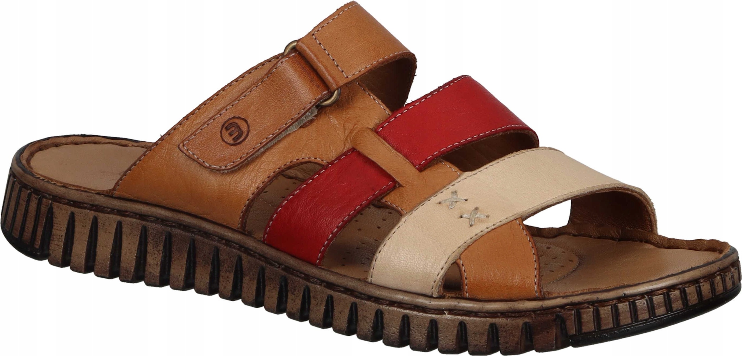 KLAPKI MANITU - 900117-21 BRĄZ OBUWIE DAMSKIE