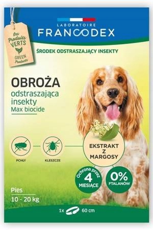 

Obroża na pchły kleszcze pies 10kg-20kg Francodex