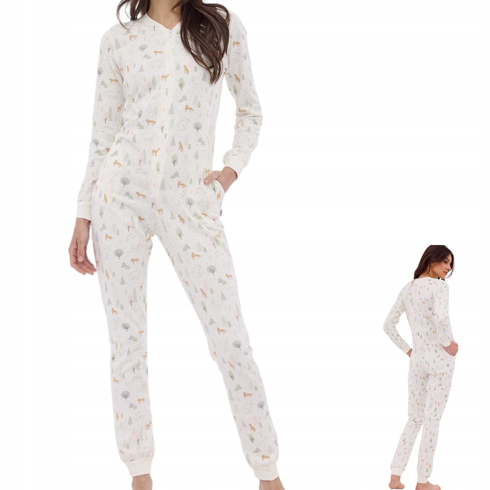 Dámské Pyžamo Cornette Forest 107 XL 42 Ecru