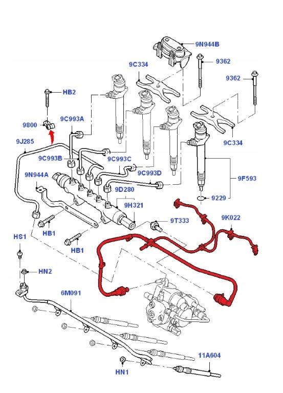 PRZEWOD PALIWA PALIWOWY DO FORD TRANSIT 2 4 TDCi Part number GT52 405