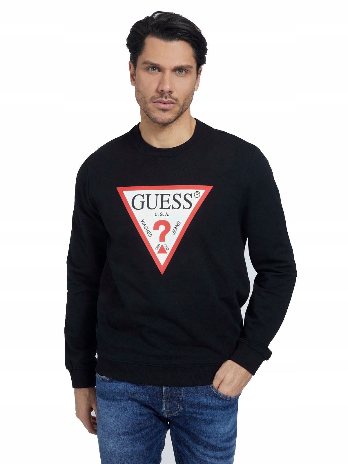 

Guess Bluza Męska Audley Cn Fleece Black r. L