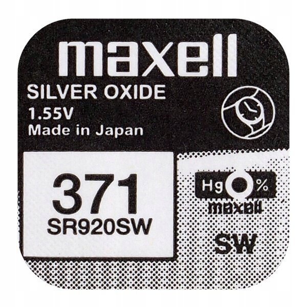 

bateria srebrowa mini Maxell 371 370 Sr 920 Sw