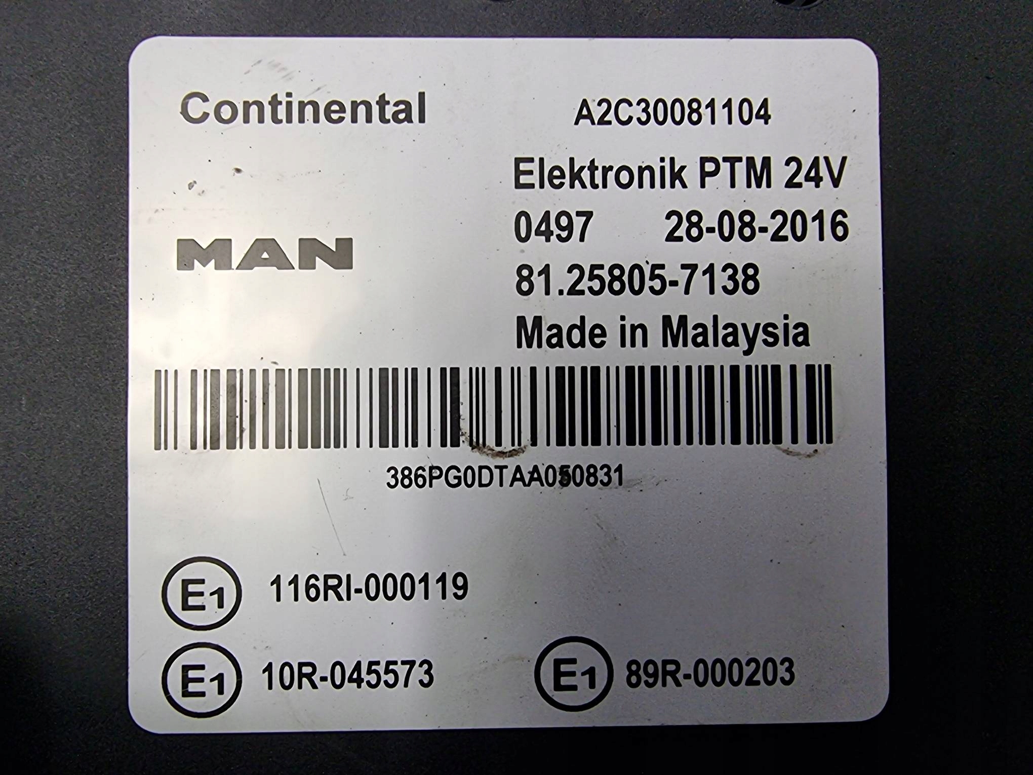modulo 81.25805-7138 MAN TGX 18.440