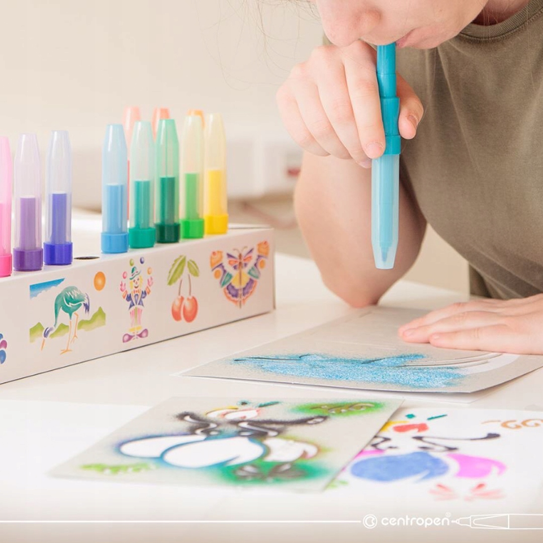 Centropen Airpens Colouring Set 1500/9, 9 szablonów Liczba sztuk w zestawie 1 szt.