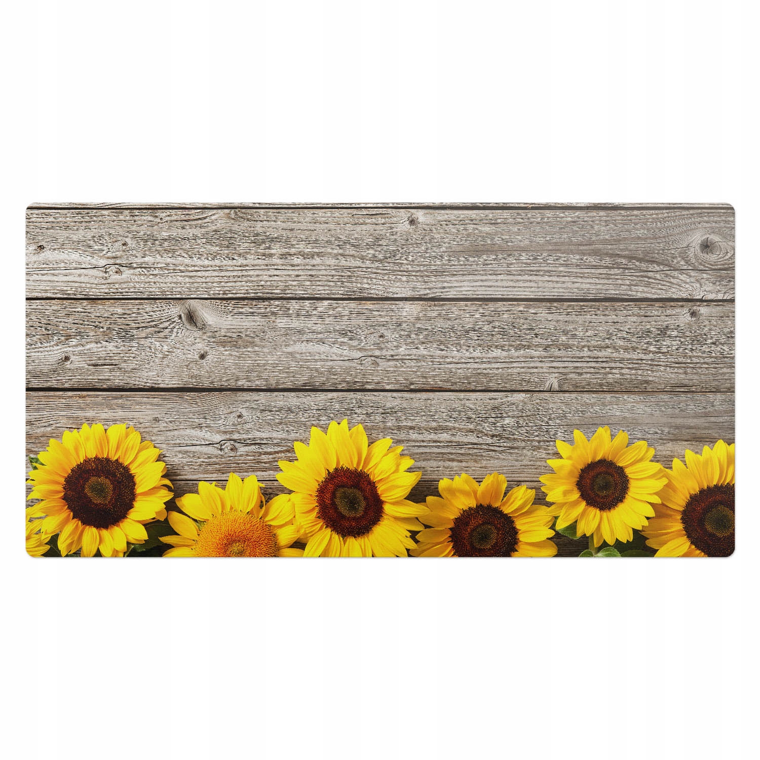 Vinylová podložka Slunečnicová Inspirace v dřevěném stylu 100 x 50 cm