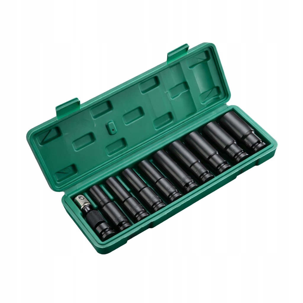 Zestaw Nasadek Udarowych Długich 1/2" 10-24MM Klucze Nasadowe Cr-mo