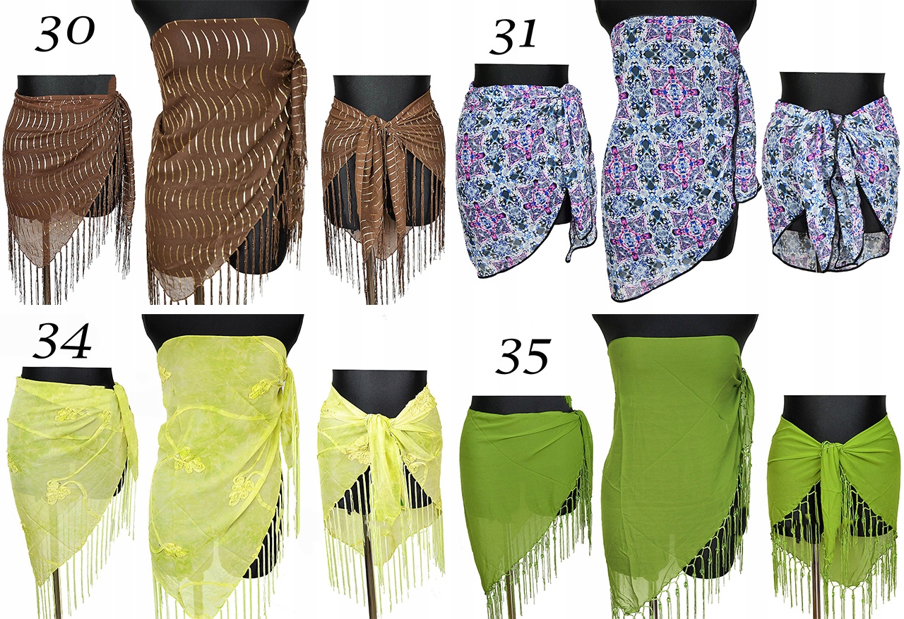 PAREO PAREA CHUSTA PLAŻOWA TRÓJKĄTNA 115 KOLORÓW Model 115