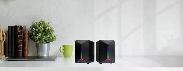 GŁOŚNIKI KOMPUTEROWE 2.0 PODŚWIETLENIE LED RGB USB Kod producenta 05925