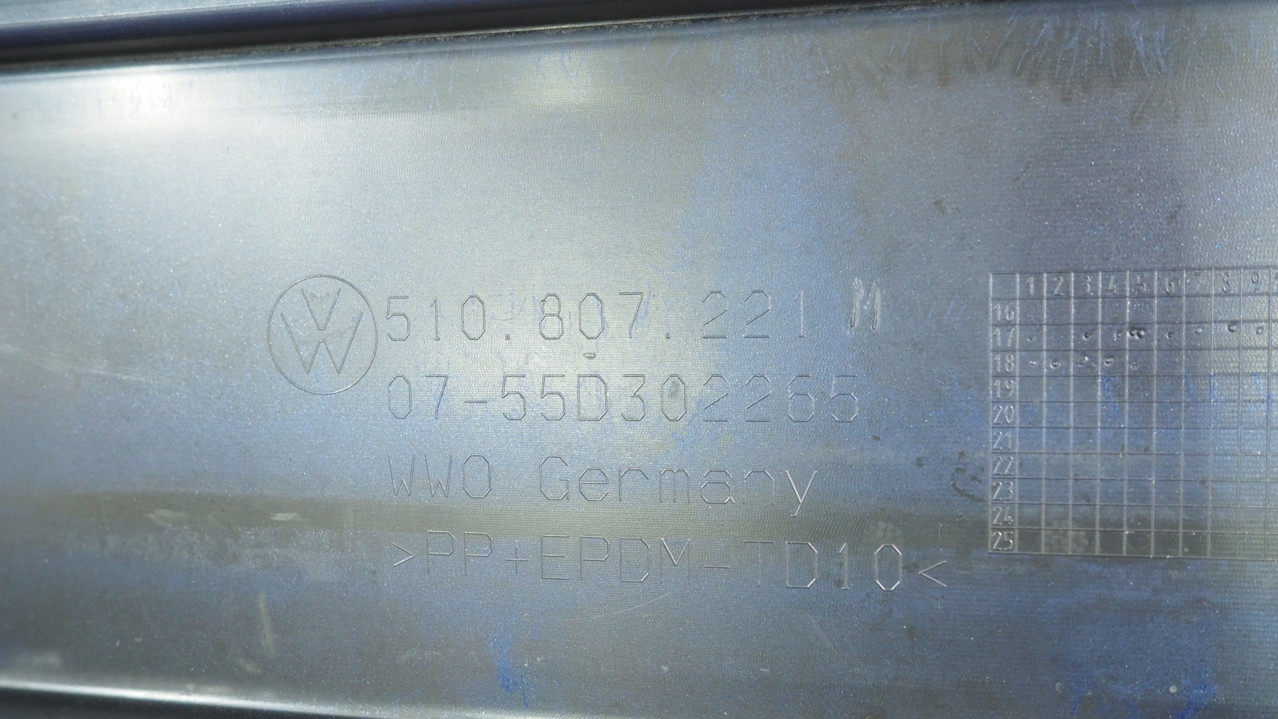 VW Golf VII Sportsvan lift bumper front front 510807221M