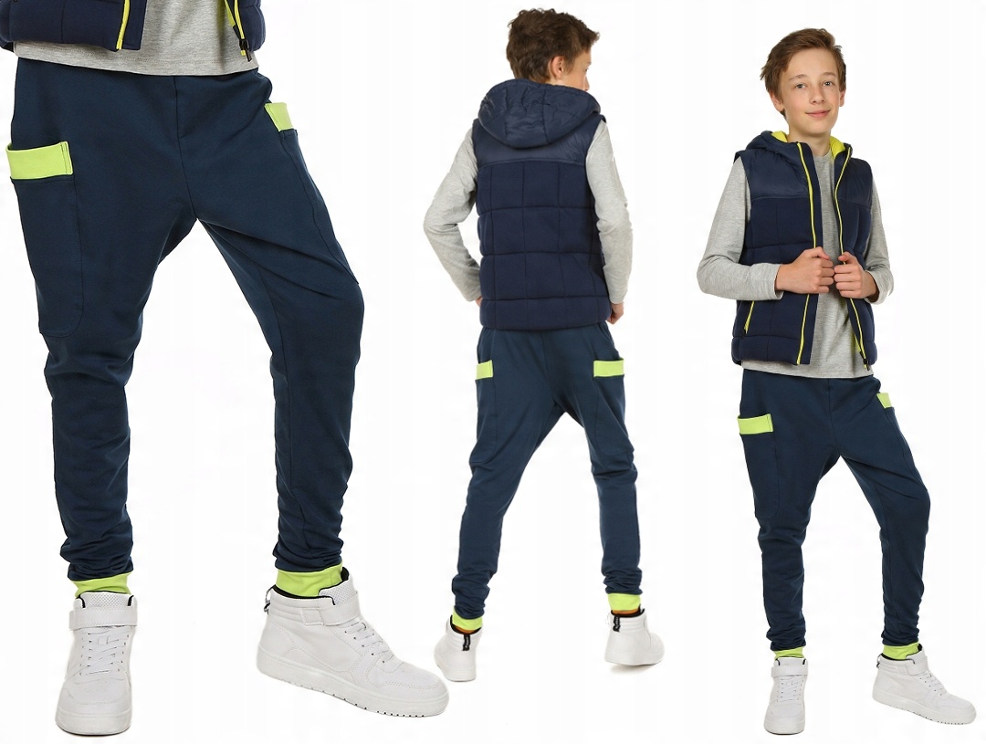 

Spodnie dresowe Baggy, bojówki obniżony krok 122