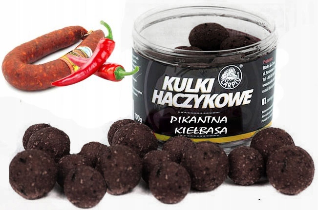 Kulki Proteinowe hakowe 16/20mm 100g Pikantna Kiełbasa WrocłaW