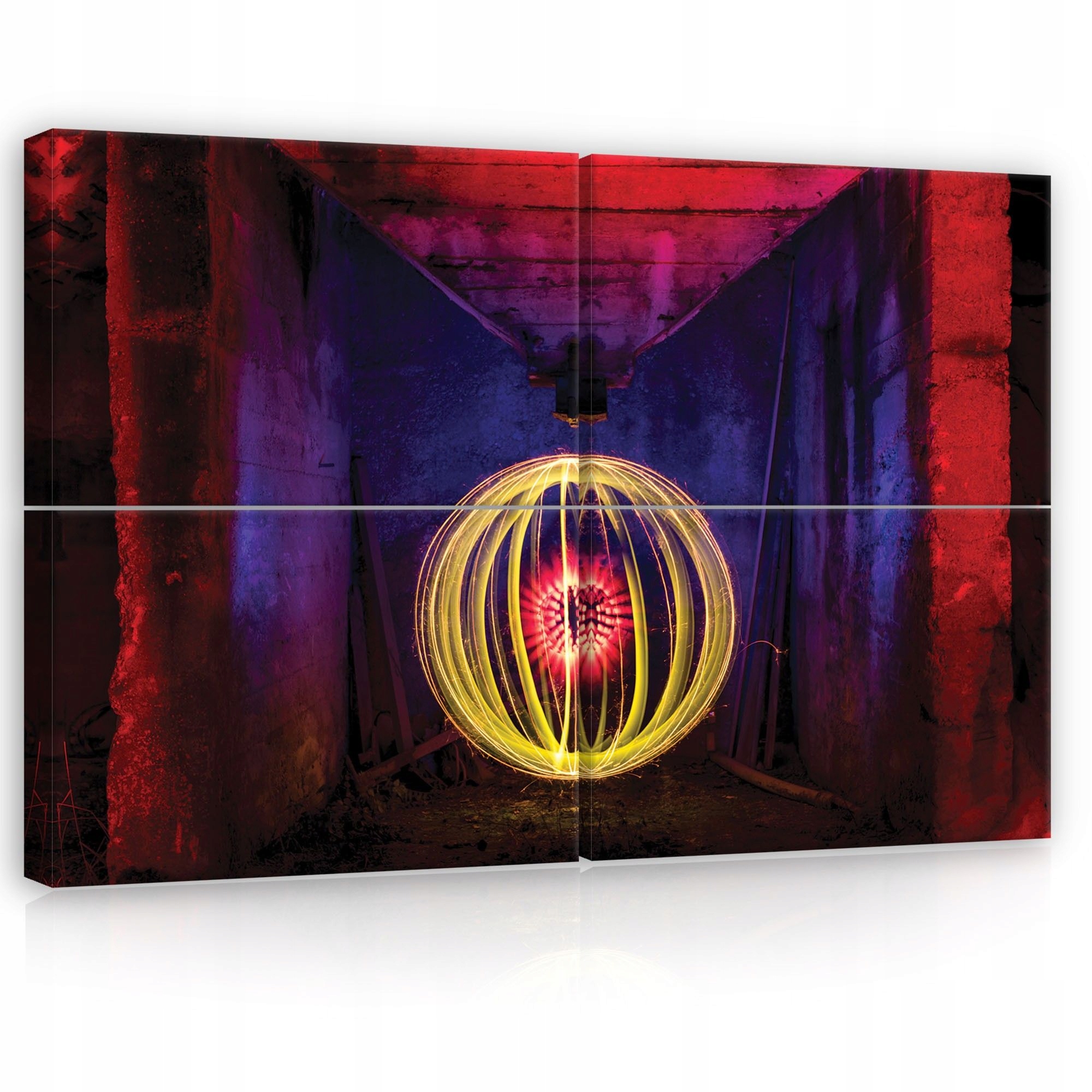 Obraz 120x80 Světelná koule light painting abstrakce energie pohyb tunel