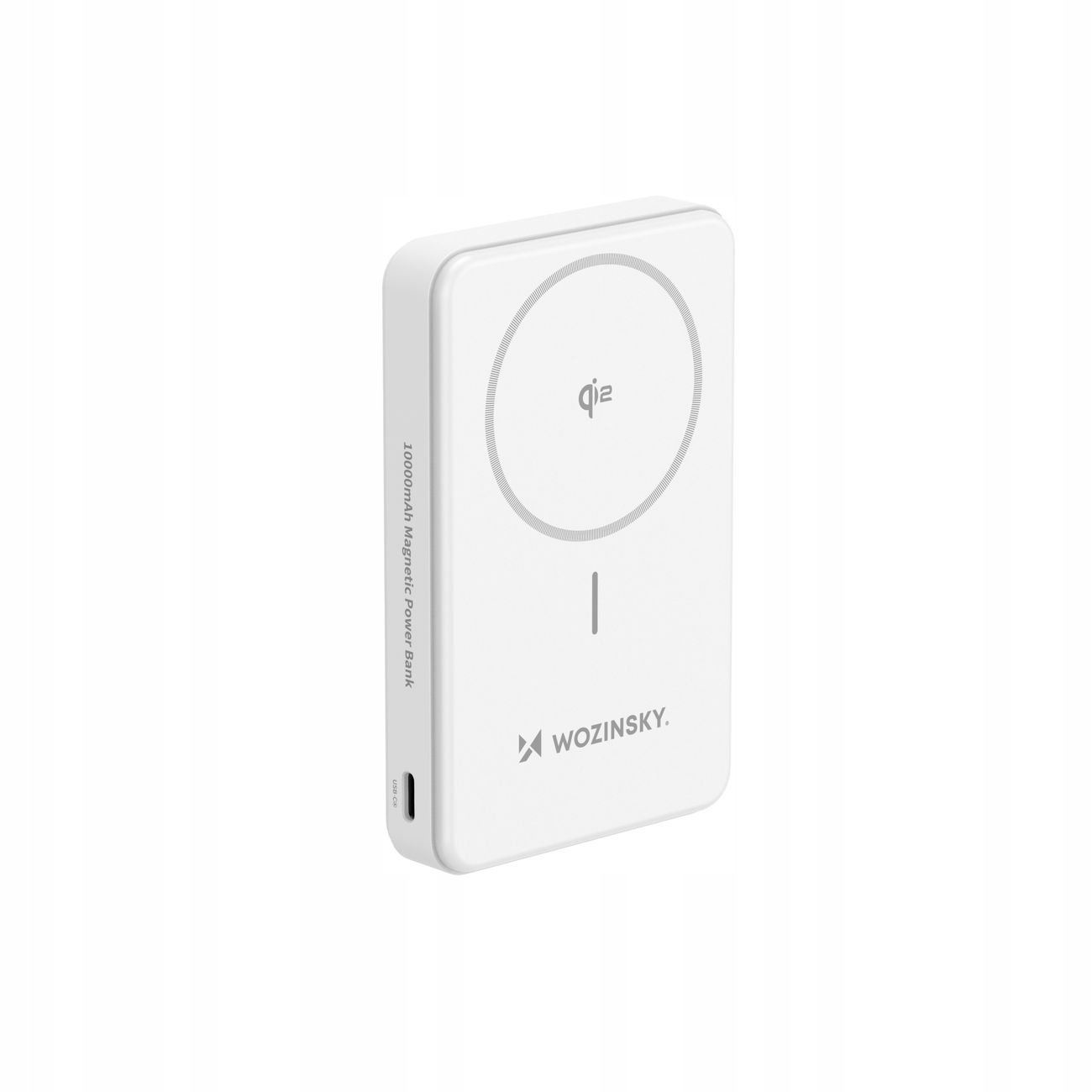 Magnetická powerbanka Qi2 10000mAh s podstavcem Usb-a Usb-c 22.5W Pd bílá