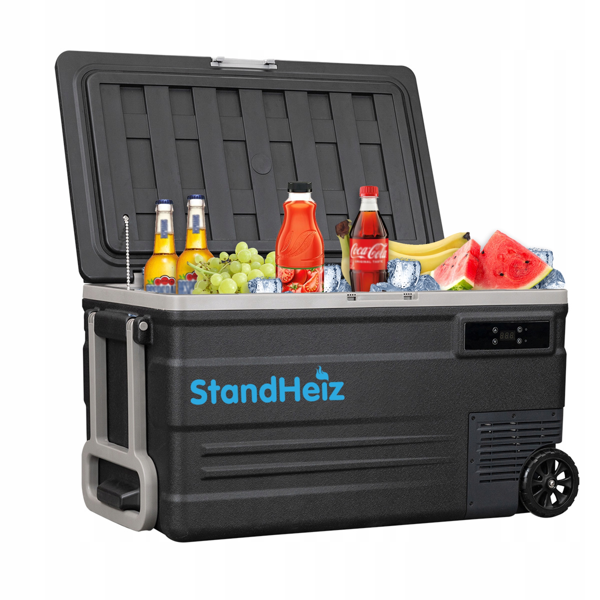 Lodówka turystyczna elektryczna StandHeiz 75 l antracytowa 80 W 12/230 V