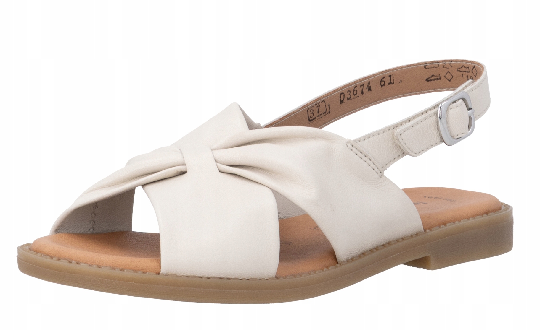 Remonte D3674-61 vel.37 béžové dámské kožené sandály Rieker Soft