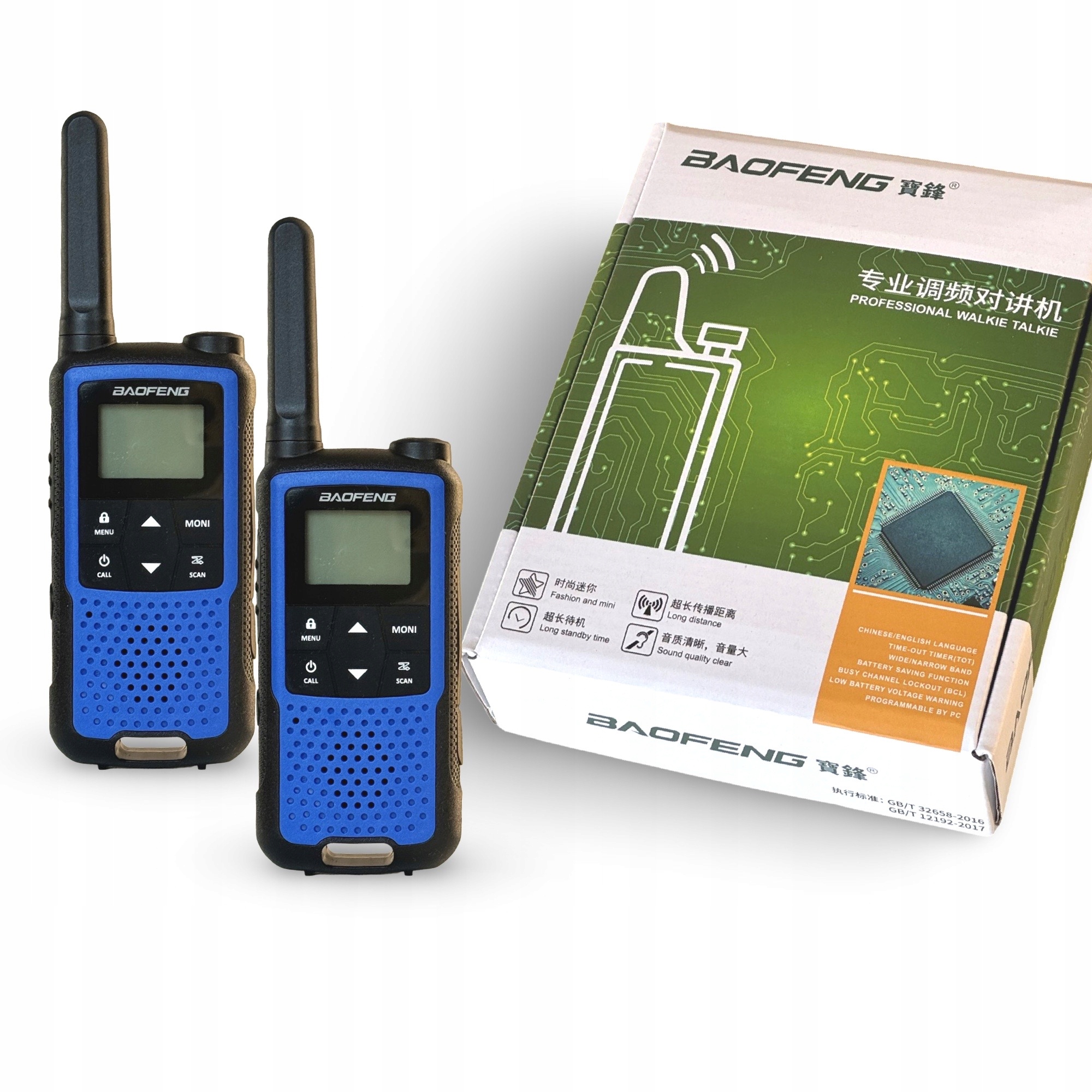 2x Vysílačka pro děti Baofeng T22 (F22) PMR446 Modrá od Mrpl