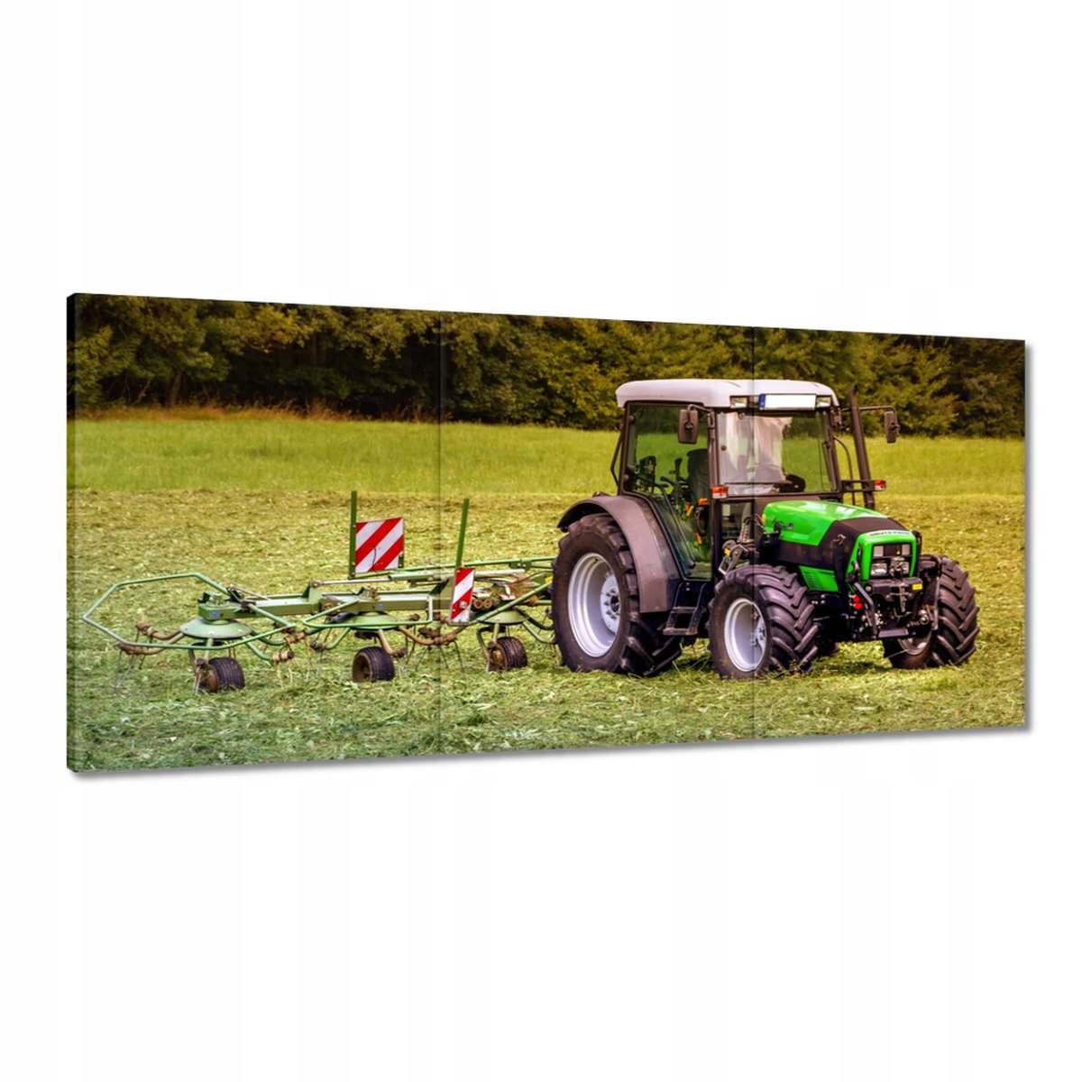 Obrazy 210x100 Tarktorek na poli Seno