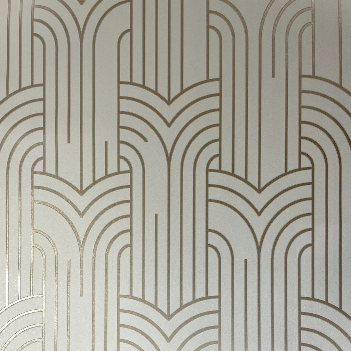 

Tapety Tapeta Geometryczna Art Deco Biała Ugepa