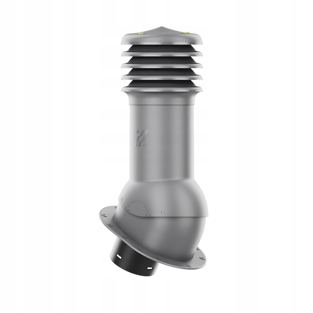 Větrací komín plochá asfaltový šindel střecha, švový Grafit