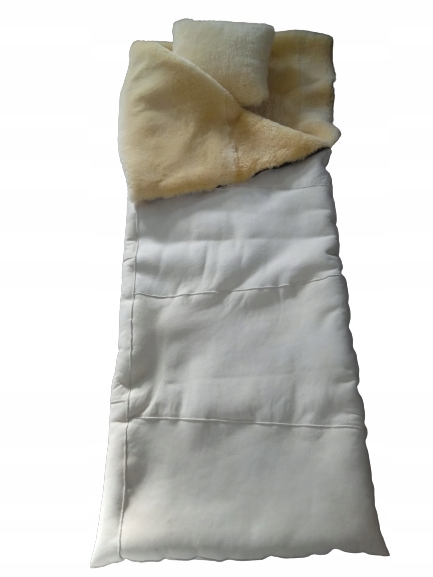 Spací vak Prírodná ovčia koža Merino vankúš
