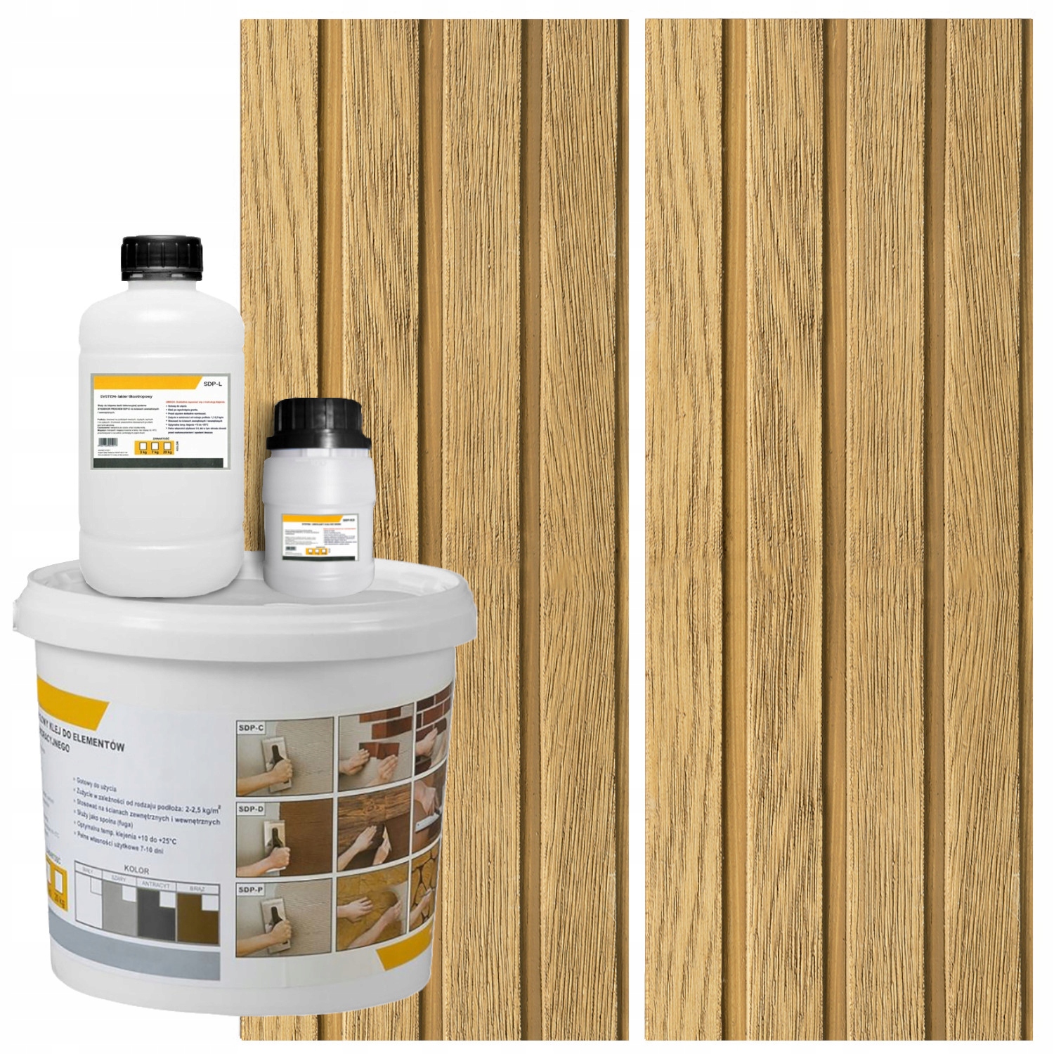 Lamele Fasádní nástěnné panely 3D desky Imitace dřeva Sada 30 m²