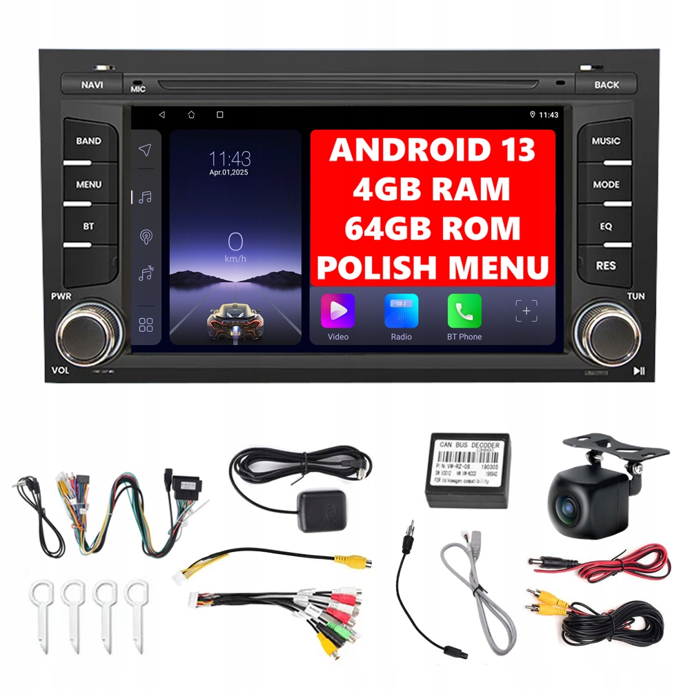 Autorádio S Androidem Pro 13" Seat Leon MK3 2012-2020, Carplay, Android, Auto, Wifi 4GB/64GB