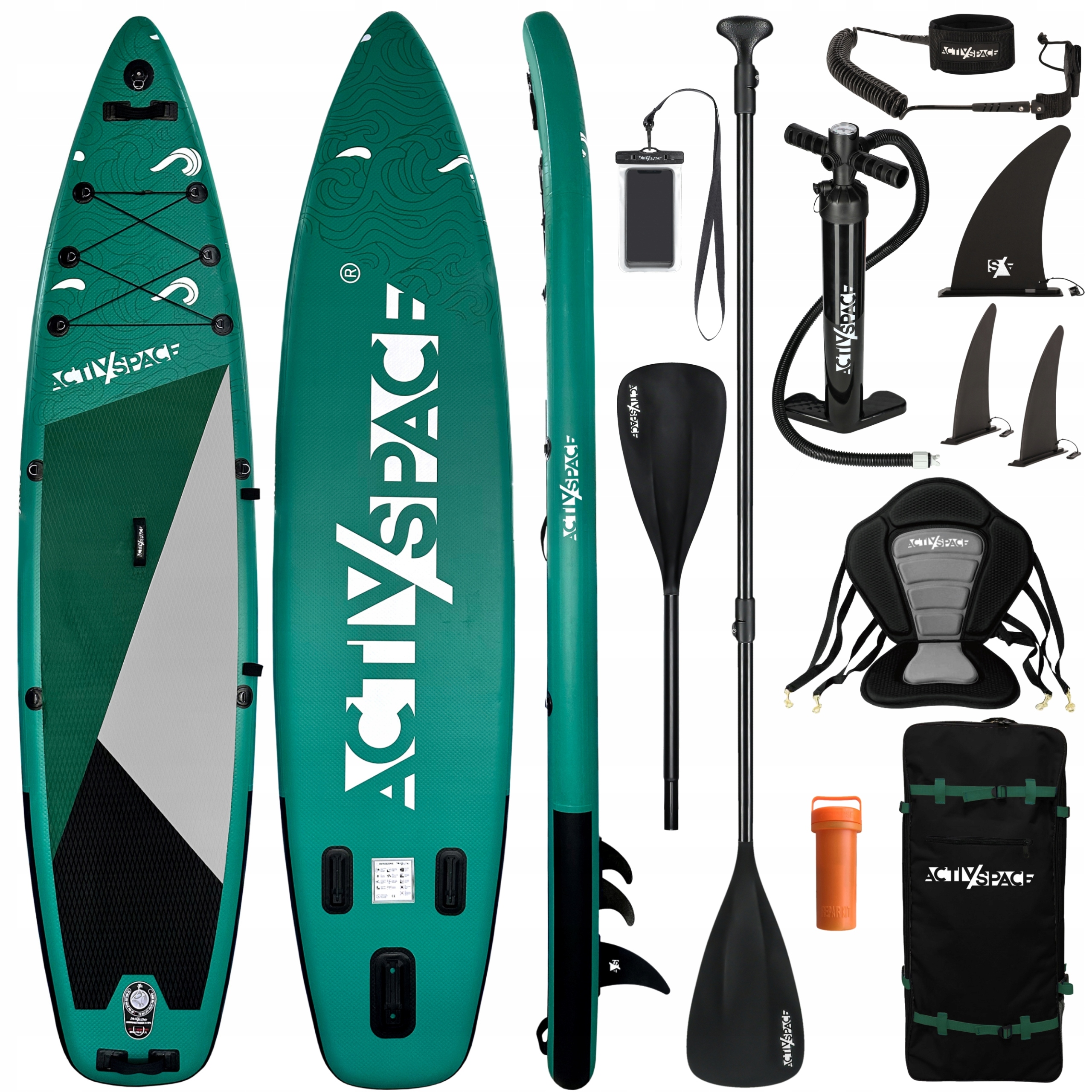 Sup Deska Pro Stand Up Paddle Board Nafukovací 12" 365CM Sada Racing 220KG