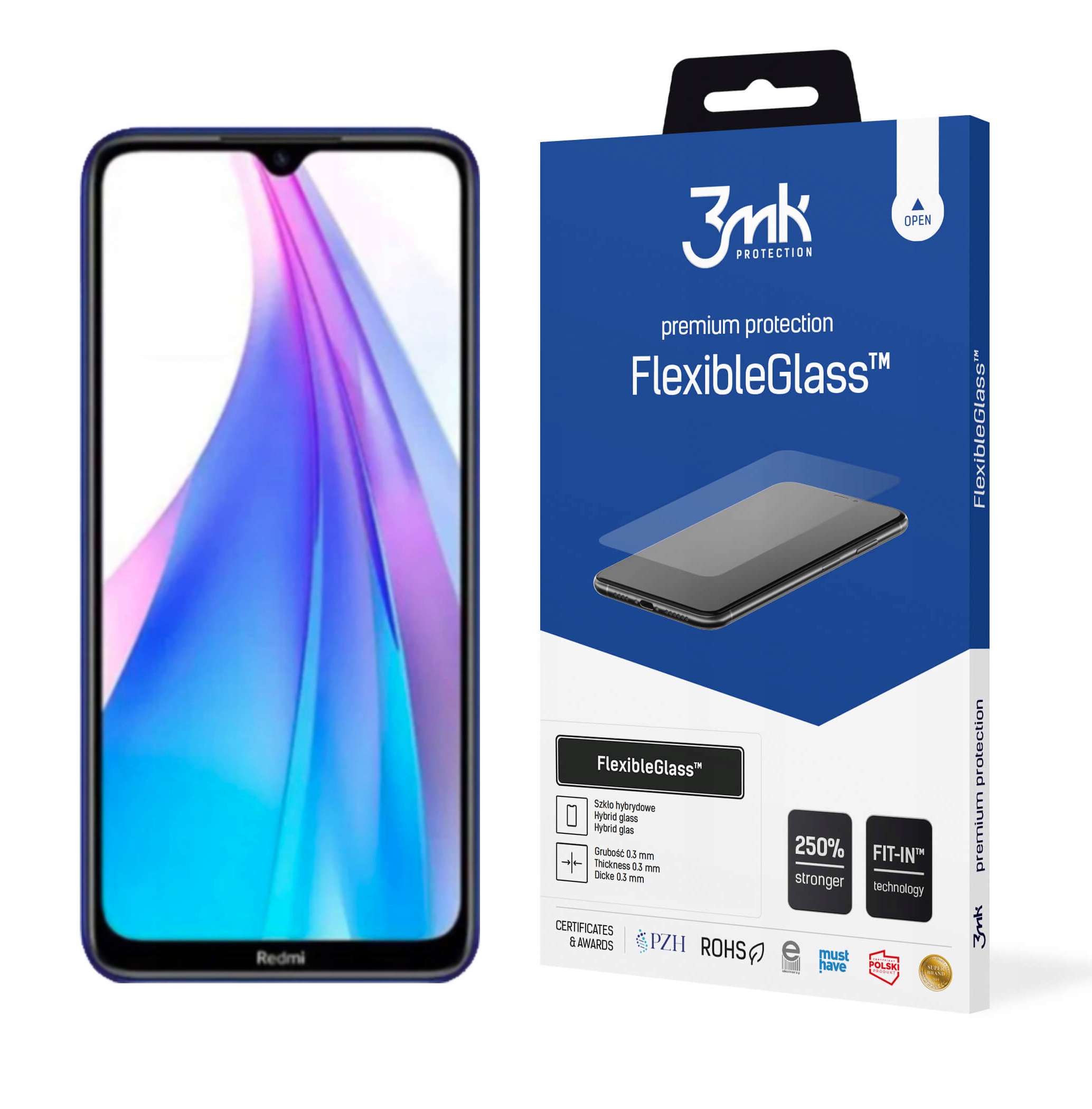 

Szkło 3MK FlexibleGlass do Xiaomi Redmi Note 8T