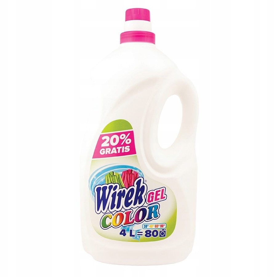 

Wirek 4L 20 %gr| Żel Do Prania Color