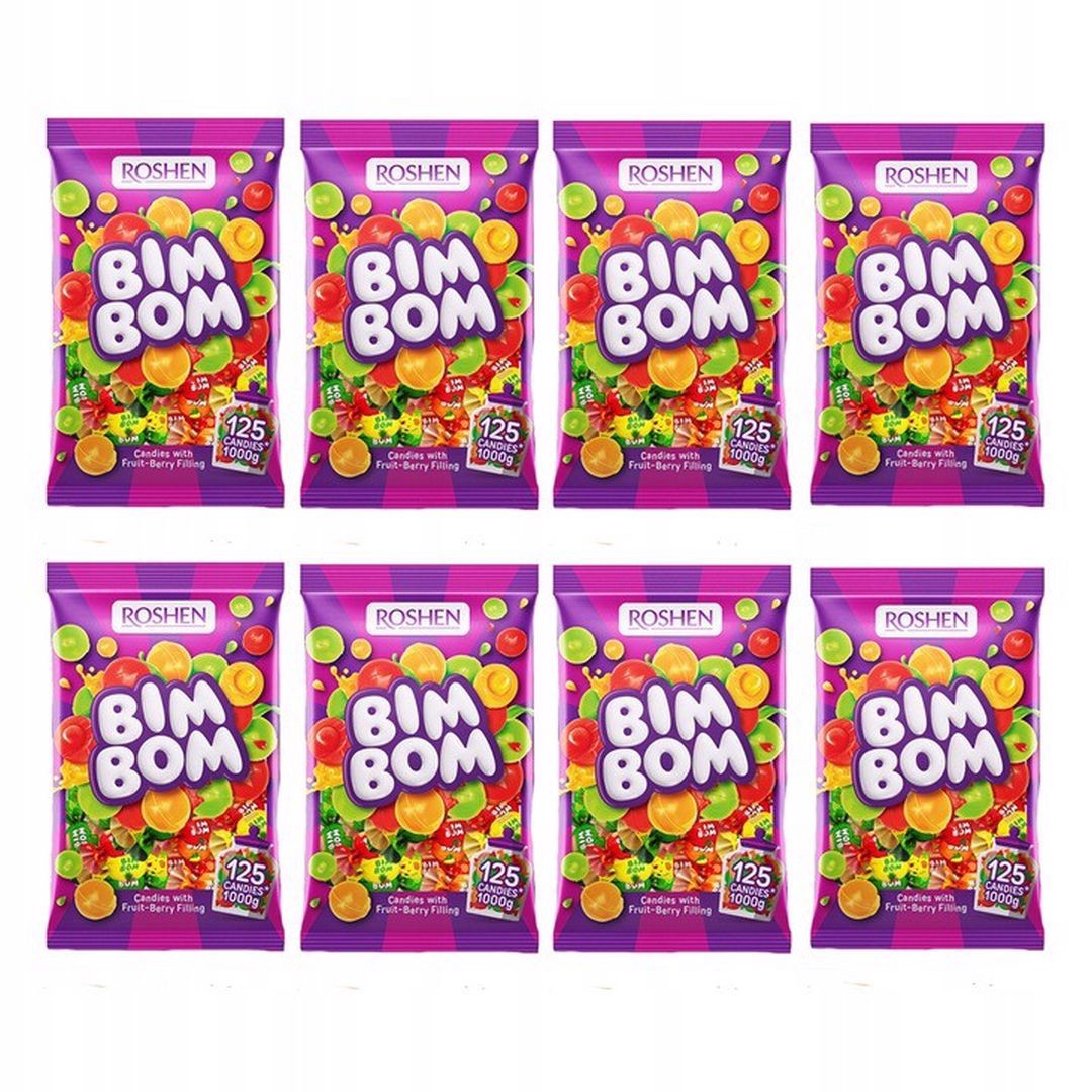 Roshen Bim-Bom Plněné karamelky 1 kg x 8 kusů