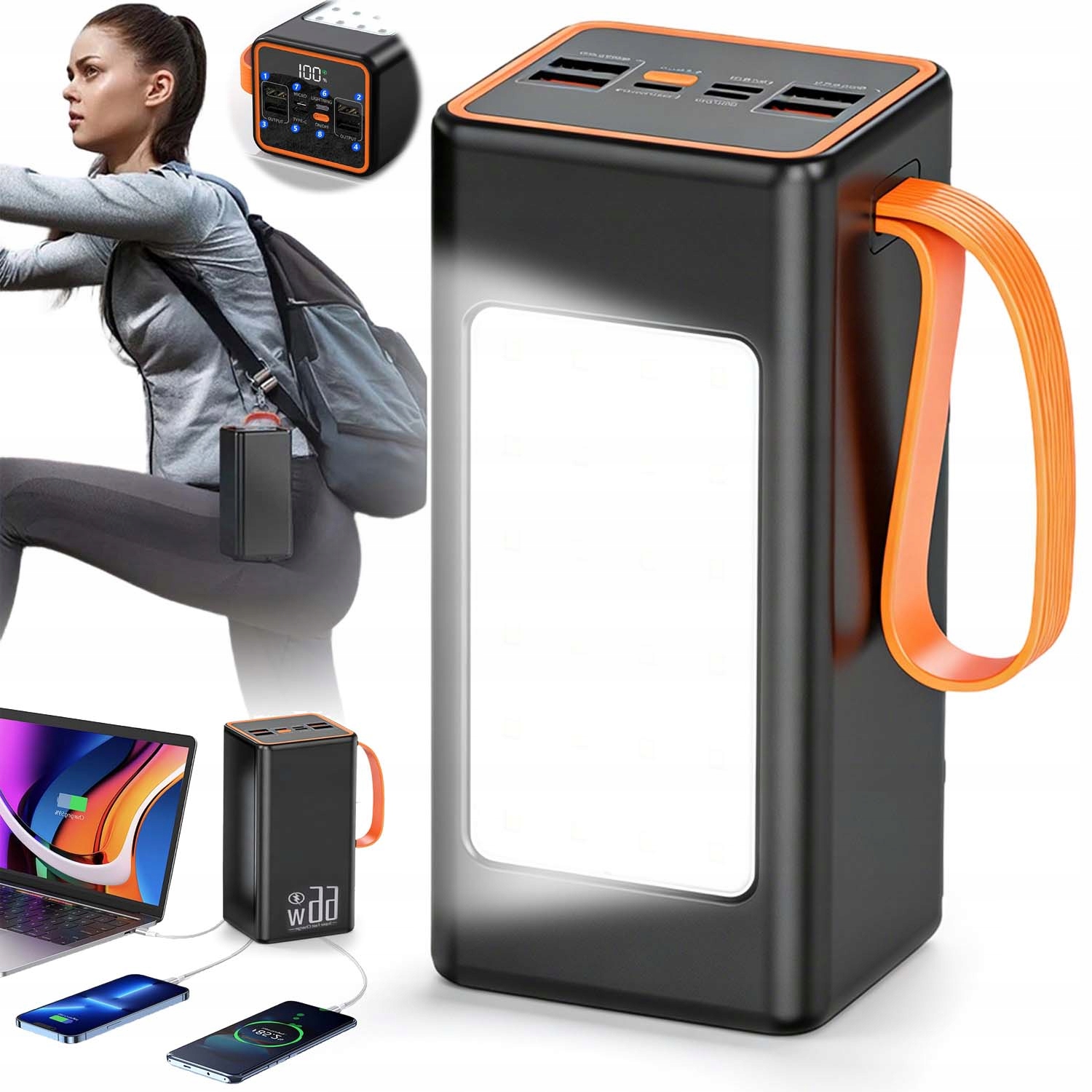 Rychlá Powerbanka Rychlé Nabíjení 50000 Mah Powerbanka Pd Qc 3.0 4XUSB