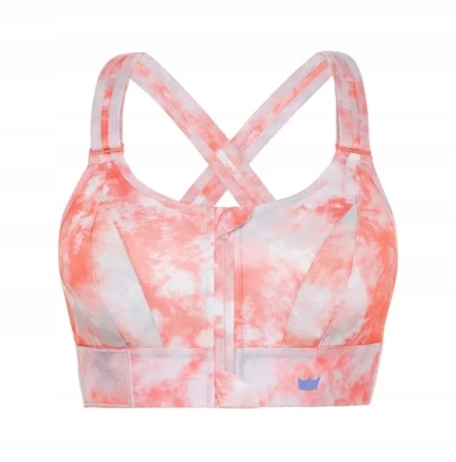 Sportovní Podprsenka Shefit Tie Dye Oranžová, Nastavitelná, Gym Cvičení