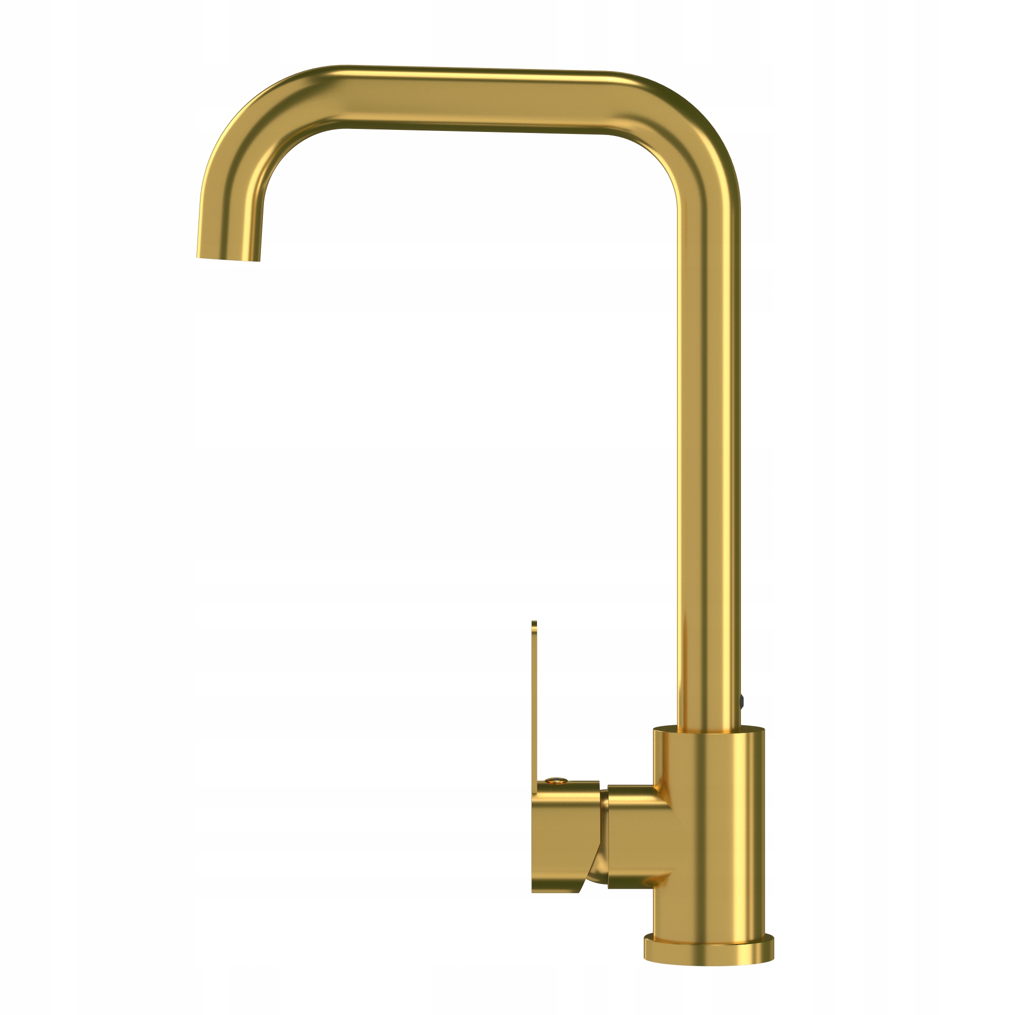 Kuchynská Batéria Do Umývadla Steel Brúsená Zlatý Kohútik Vysoký Zaoblený