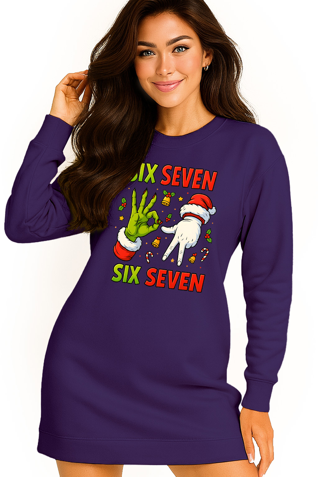 Mikina Vánoční Oversize Šaty Six Seven 67 Dárek K Vánocům M
