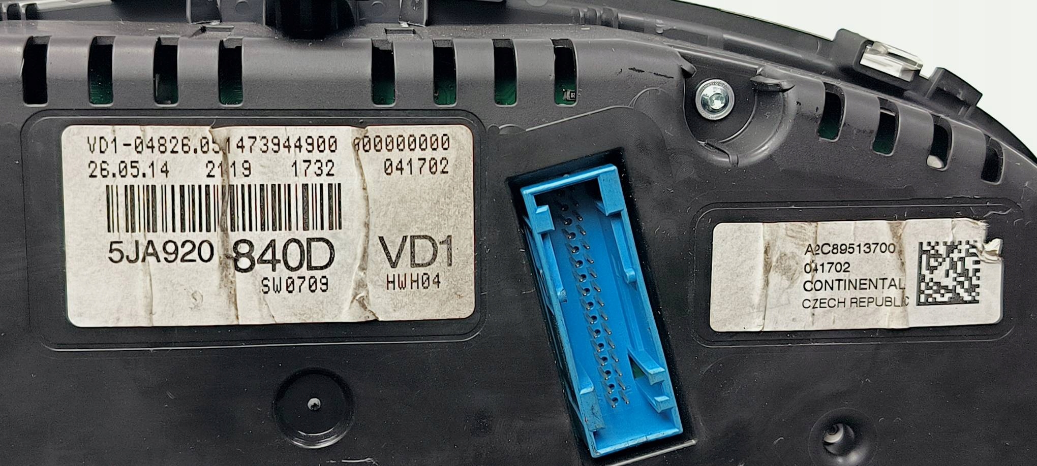 dials clock EU 5JA920840D SKODA RAPID