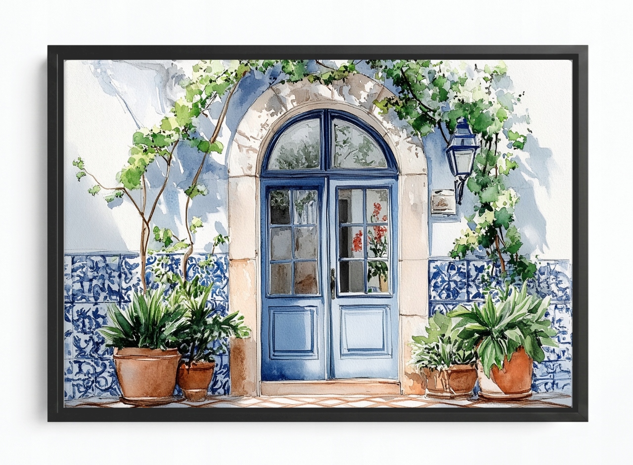 Obraz Rám American Box Architektura Dveře Azulejos Keramika 120x80