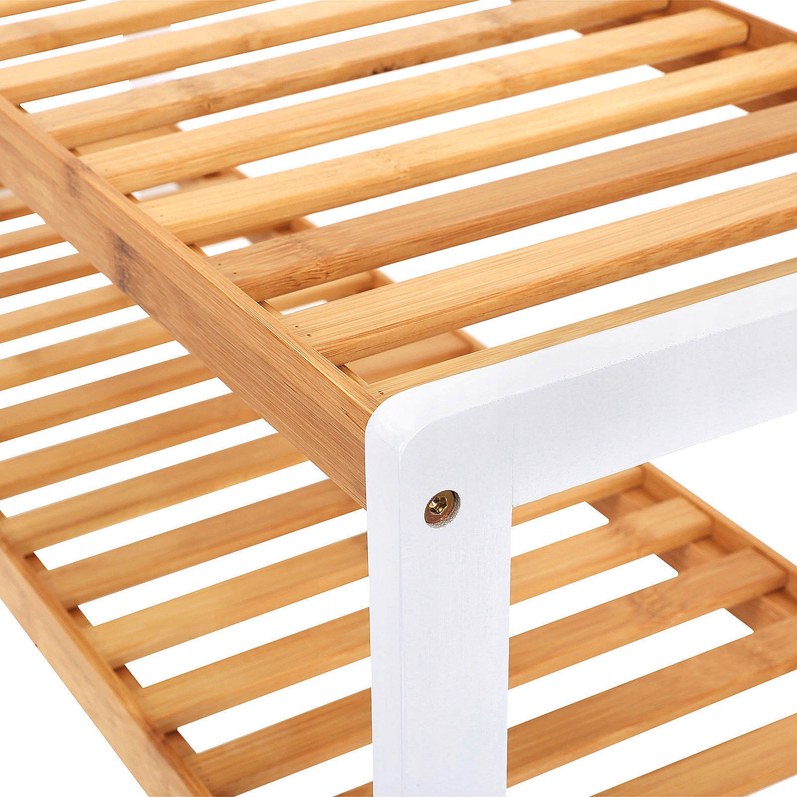 Stojak na buty regał łazienkowy drewniany bambus nowoczesne industrialne Kolor frontów nie dotyczy