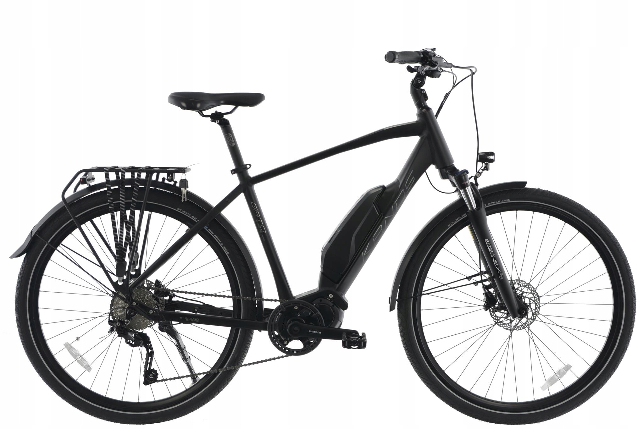 Rower E-Bike 28 Kands Gato czarny mat R20 wzrost 170-185 cm Męski 120 Km