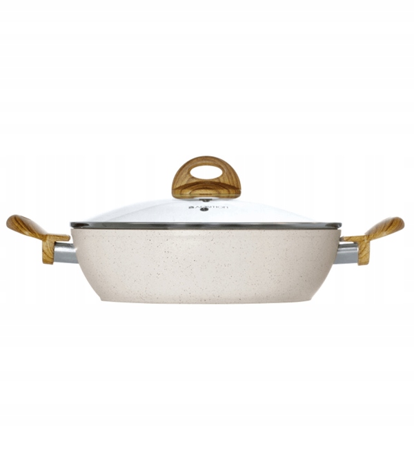 Ambition Nature Patelnia Głęboka 28 CM Z Pokrywką Aluminium Indukcja