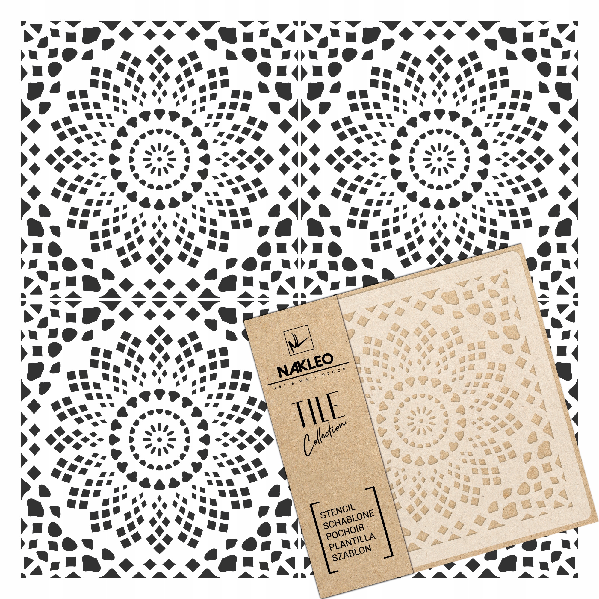 SZABLON MALARSKI do kafelków płytek CABRELA 30x30