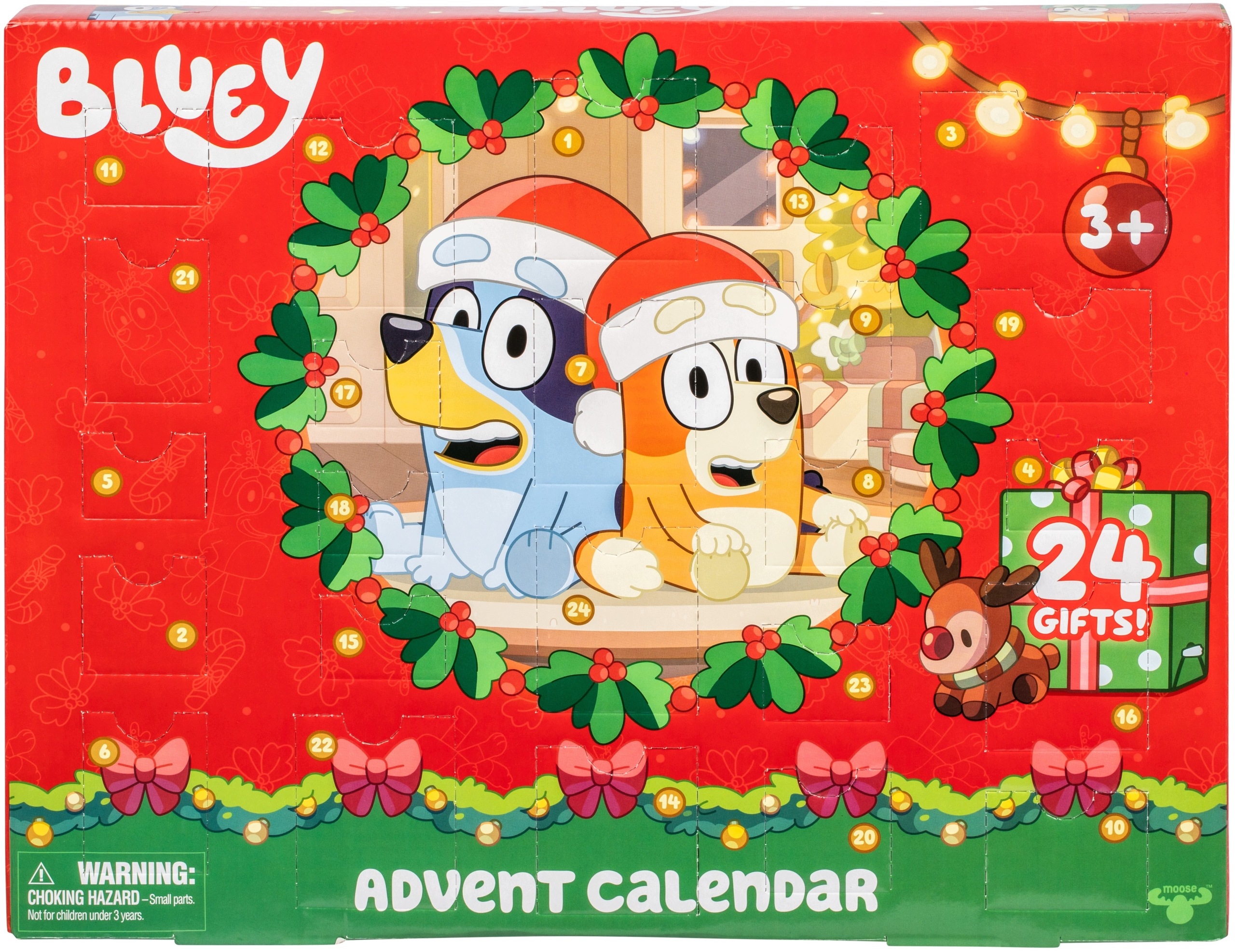 Адвент-календарь Bluey 19122 2025, 4 мини-фигурки и аксессуары, от 3 лет