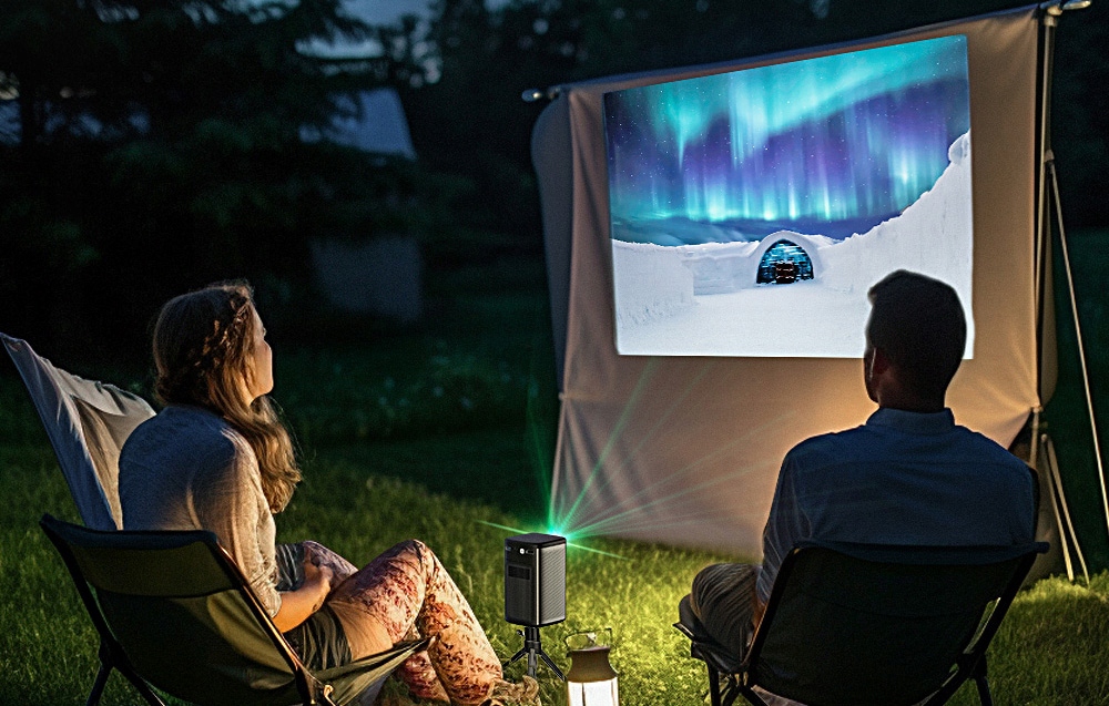 BLITZWOLF PRZENOŚNY MINI RZUTNIK PROJEKTOR LED 4K WIFI ANDROID BT GŁOŚNIKI Wbudowane głośniki tak