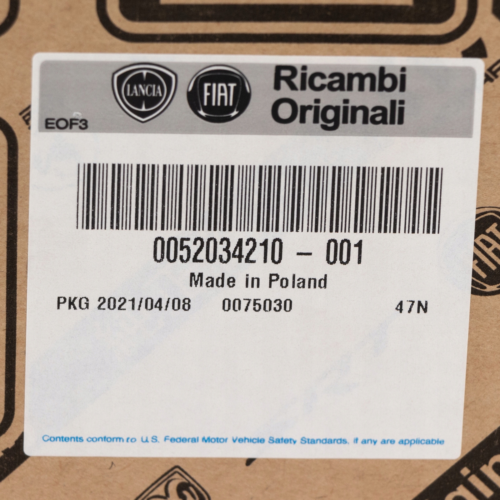ГАЛОГЕН правый FIAT 500 oe 52034210